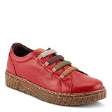 Spring Step Women's Rugby Leather Sneaker Red EU 38 / US 7.5-8