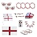 Produktbild UMOI England Fanartikel Set zur Europameisterschaft 2024 EM WM, Fanmeile, Public Viewing, Olympia, Fußball (Set)