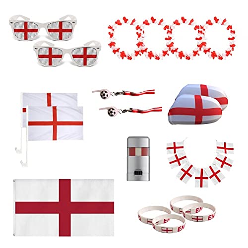 UMOI England Fanartikel Set zur Europameisterschaft 2024 EM WM, Fanmeile,...