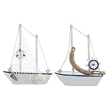 UKCOCO 2 Series Decoraciones De Modelos De Vela Modelo De Barco Decoración del Océano Decoración De Playa Decoración Náutica Azul Decoración Costera Modelo De Barco De Vela En 2 Piezas*2