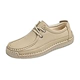 Zapatillas cómodas e informales con suela suave y puntera redonda para el uso diario., beige, 40 EU