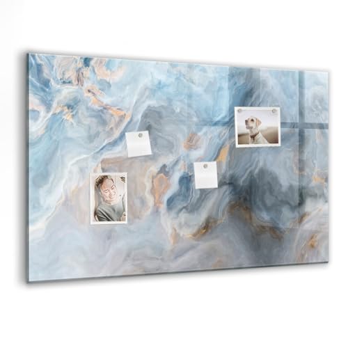 Tableau en verre magnétique marbré 90x60 idéal pour embellir votre bureau à la maison