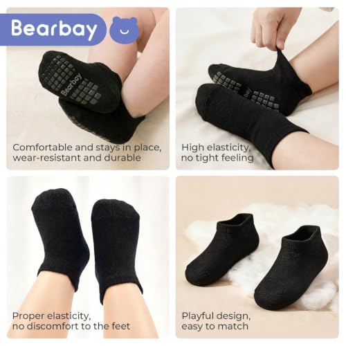 Image of Baby Non Slip Ankle Socks with Grippers for 0 Months-7 Years Old Walking Socks