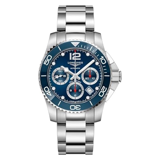Longines HydroConquest L3.783.4.96.6 - Reloj cronógrafo automático con esfera azul para hombre, Cronógrafo