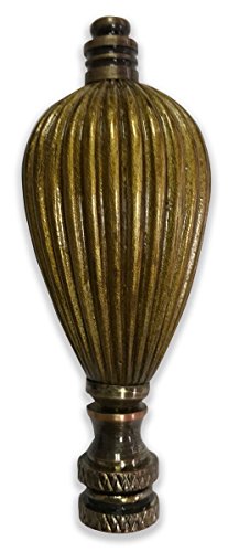 Image of Royal Designs Vase Shaped 3.5 inch Lamp Finial for Lamp Shade, Antique Brass