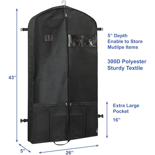 Simple Houseware BO-041-3 43-Inch Heavy Duty Garment Bag W/Pocket thumb #1
