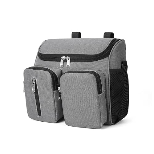 Organiseur de poussette bébé gris : sac de landau multifonctionnel grande capacité