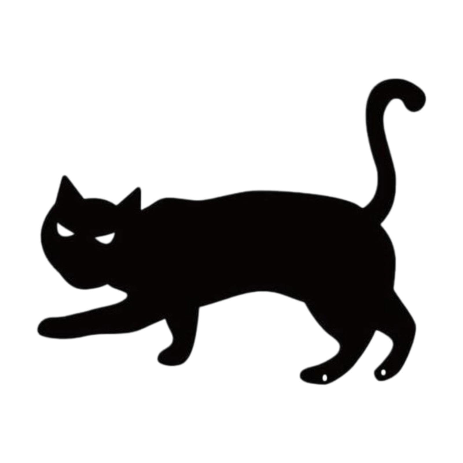 Black Cat Yard Sign Ornament Decor for Courtyard Porch Party Props Style B-image-3