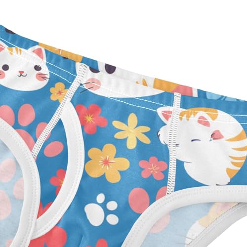Cats with Cute Kitty Paw Little Boys Pure Cotton Nighttime Underwear Breathable Children Panties4