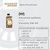 TotalEnergies QUARTZ INEO C3 5W40 Advanced Synthetic Motor Oil - Low SAPS Technology, ACEA C3, API CF/SN - 1L - Image 4