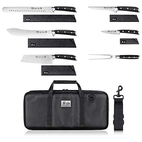 Cangshan S Series 1024135 German Steel Forged 7-Piece BBQ Knife Set Cover
