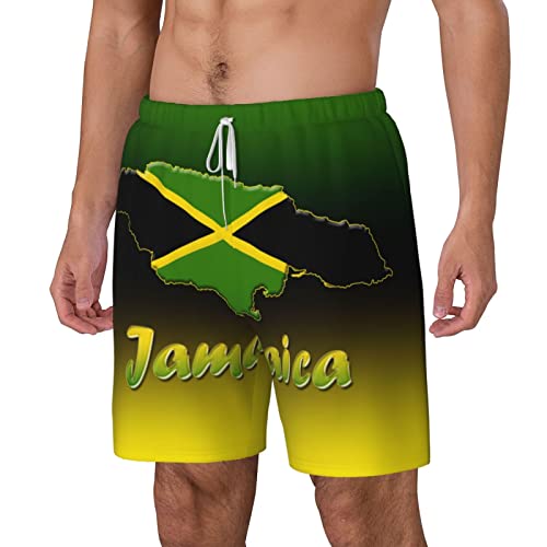 Men's Jamaica Swim Trunks with Compression Liner Quick Dry Swim Short3