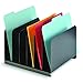 MMF Industries STEELMASTER Vertical File Organizer | 6 Sections | Black Color | Scratch & Chip-Resistant Finish | Durable Metal Steel Construction | Desktop File Organizer      