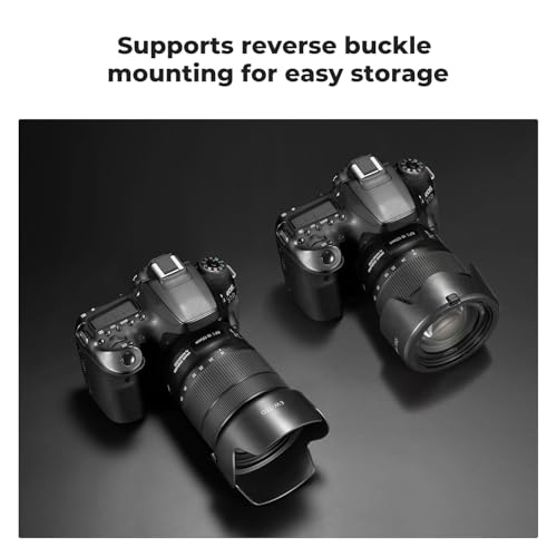 Image of K&F CONCEPT Lens Hood Compatible with Canon RF 24-105mm F4-7.1 is STM,EF-S 18-135mm f /3.5-5.6 is USM Lens, Reversible Snap on Camera Lens Shade Replacement of EW-73D Hood