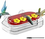 Redboat Fenêtre Cummingbird Feeder, Coupe d'aspiration forte Cumwingbird Fowerer avec 4 Ports d'alimentation, facile à nettoyer et à recharger en plastique Humming Bird Feeder, 1 Faites votre valise, 10oz