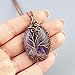 Handmade amethyst tree of life pendant necklace - Unique copper jewelry for women and men Anniversary present Birthday gift idea for him and her Spiritual gifts for wife husband mom dad girlfriend son