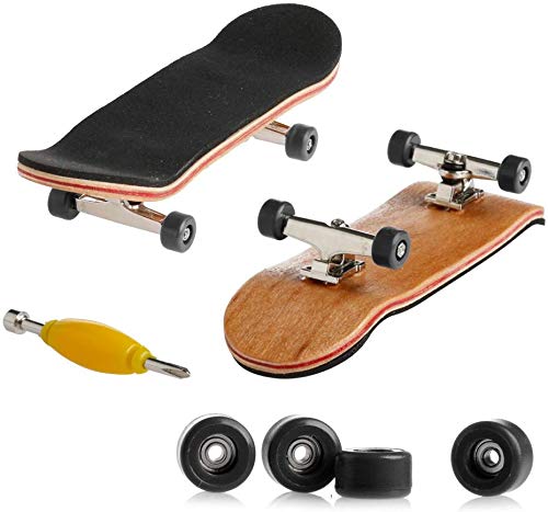 HUSHUI Mini Fingerboard,Professional Fingers Skateboard Maple Wood DIY Assembly Skate Boarding Toy For Children,Finger Toy Skateboard