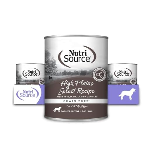 NutriSource Grain Free High Plains Select Recipe Dog Food, Premium Wet Dog Food, 12.3 Ounce (Pack of 12)