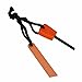 Fire Starter Flint Steel Striker Survival Kit, Ferro Rod Outdoor Camping Tool, Orange and Black, 10 Pack