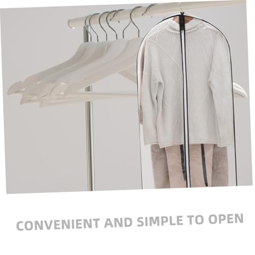 Healifty 3Pcs Hanging Clothes Cover Reusable Garment Bags for Closet Storage Peva Material Breathable and Design for Coats and Suits4