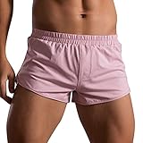 adeypcgd boxer uomo slip cotone biologico mens estate colore solido pantaloni di cotone elastic band loose casual sport running straight shorts beach home pantaloni bi