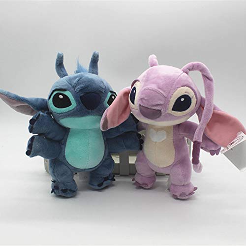 JMUNG 2 stks/set schattige steek en Angel Pluche Speelgoed Vorm 4 Handen 626 Stitch pluche Speelgoed Voor Beste kids gift 23 cm