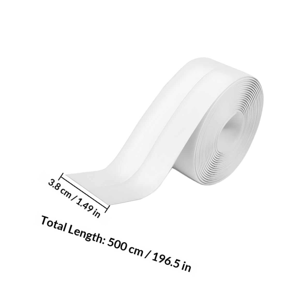 White Waterproof Caulk Tape 1 Roll PVC Strip for Kitchen Seams