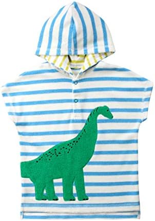 Carolilly Baby Hooded Bath Towel Poncho Cotton Bathrobe Super Soft Swim Cover up for Toddlers(Small Size!!)