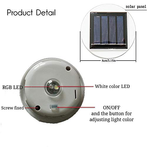 Sunkite Solar Table Lights Outdoor Indoor Color Changing Crackle Crystal Glass Night Lights,Waterproof Solar Powered Mosaic Glass Lamp,For Home Room Decorations Christmas(Light Color) #TOP5