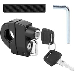 Antirrobo Casco Moto Bloqueo de Casco, Cerradura de casco de moto, Helmet Lock, Cerradura Casco, Candado Universal para Casco Con llaves, para Tubo de Manillar de 22-28 mm, Motocicleta, Scooter, Asegura el Casco