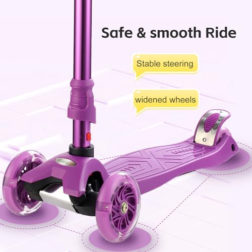 3 Wheel Scooter for Kids Ages 6-12,Kids Scooter with Light Up Wheels, Sturdy Deck Design, and 4 Height Adjustable Suitable for Kid Ages 3-12 by WV WONDER VIEW - Image 5