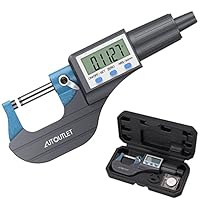 AUTOUTLET Micrometer Digitale Bügelmessschraube 0-25mm/ 0.001mm, Hohe Präzision LCD Digitale Mikrometer Mikrometerschieber Länge Messwerkzeug Mikrometer 0.001mm(0.00005)