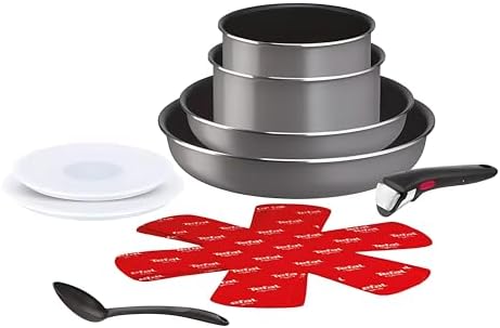 Tefal Ingenio Easy Cook & Clean - Batería de cocina de 10 piezas,...