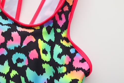 Image of Akokvlar Girl One Piece Swimsuit with Skirt Bathing Suit Swimwear 3-16Y