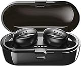 【WirelessTrue Stereo Experience & IPX5-Schutz】 Mit einem Wireless-Design werden Sie nicht mehr durch Kabel oder Kabelsalat gestört. Eine perfekte Wahl zum Laufen, Joggen, Radfahren, Trainieren im Fitnessstudio und Sie müssen sich keine Sorgen machen, dass sich Bluetooth-Kopfhörer mit Ihren Haaren vermischen. IPX5 schützt Ihre Kopfhörer vor Schweiß, Wasser, Regen usw.A2-2