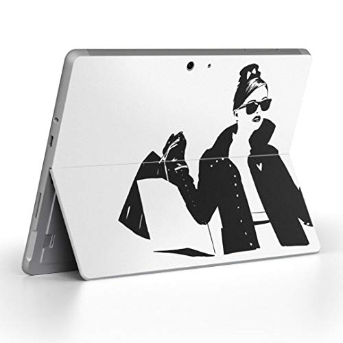 igsticker Surface Go/Surface Go 2 専用スキンシール サーフェス go シール スキン 保護 フィルム ステッカー アクセサリー 016248 女の人 イラスト