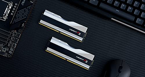 Image of G.Skill Trident Z5 RGB (Intel XMP) 32GB (2 x 16GB) DDR5 5600 CL36-36-36-76 1.20V Dual Channel Desktop Memory /RAM - F5-5600U3636C16GX2-TZ5RS (Silver)