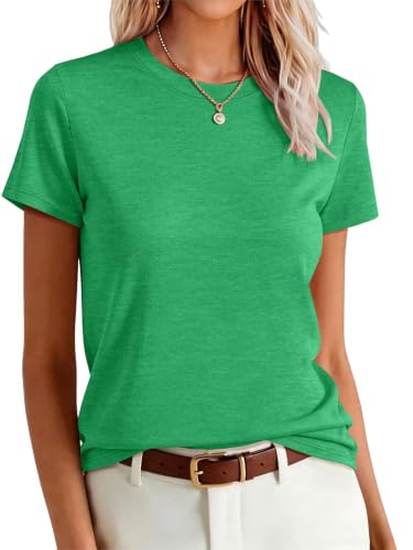 Image of UNCLECAT Womens Short Sleeve Tops Summer Basic T Shirts Casual Crewneck Tee