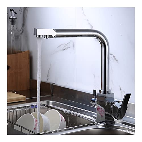 Robinet de cuisine en laiton avec purificateur eau LWX mitigeur évier rotatif 360 cromo 3/8