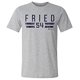 500 LEVEL Max Fried New York Y Font Shirt (Heather Gray, Large)