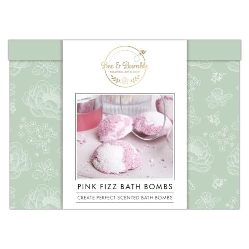 Bee & Bumble DIY Bath Bomb Making Kit, Pink Fizz, 100g Sodium Bicarbonate, 50g Citric Acid, 35g Cocoa Butter