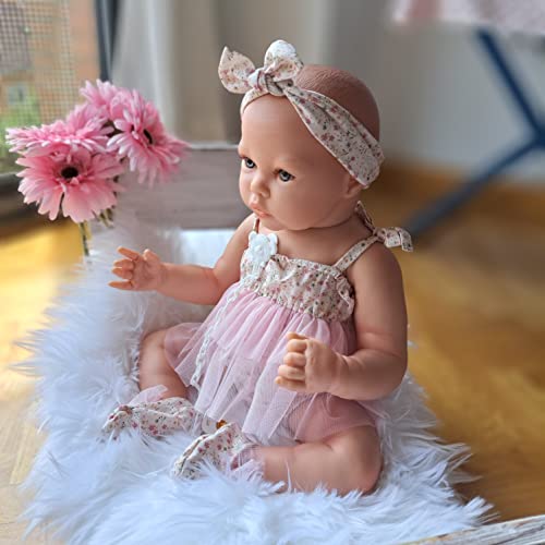 MARÍA JESÚS Muñecas Bebe Reborn - Muñecas para niñas Hechas en España y BAÑABLE, Bebe Reborn Silicona Cuerpo Completo de Vinilo SILICONADO, Bebes Reborn, bebé Reborn Realista de 52cm y 2kg