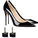 20 Pairs High Heel Replacement Tips, Doubletwo Black Heel Tip Taps Caps Shoes Replacement Dowels 8,9,10,11,12mm