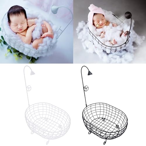 Baby Newborn Photography Props Bathtub Handmade Iron Tub Unisex Baby Outfit Photo Photography