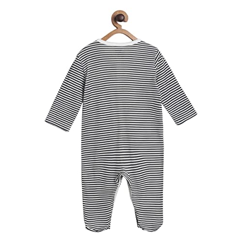 Image of miniklub Baby Round Neck Long Sleeve Knitted Cotton Sleep Suit, Pack of 2 (Multi Color)