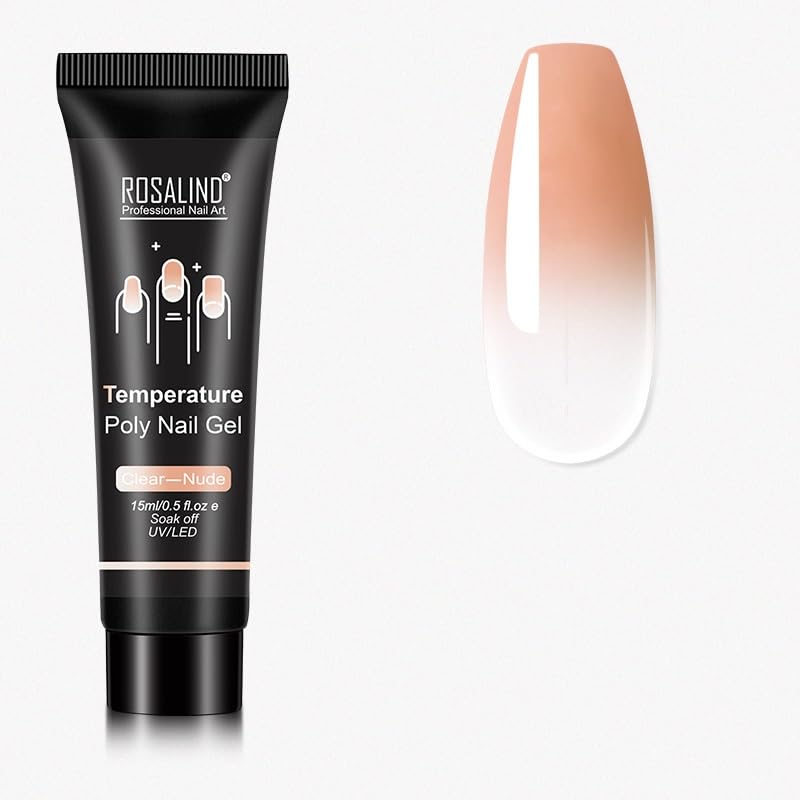 ROSALIND NAIL EXTENSION GEL from BELLE GAGA ™ 15ml Poly Nail Gel Poly Extension Gel Builder Gel for Starter DIY Manicure Nail Art Design Supplies (RE09-A505)