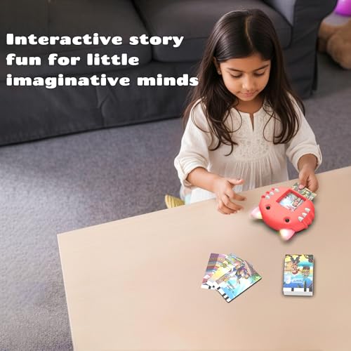Image of Story Kitty - Storytelling Flash Card Toy for Babies, Toddlers & Kids (Red)