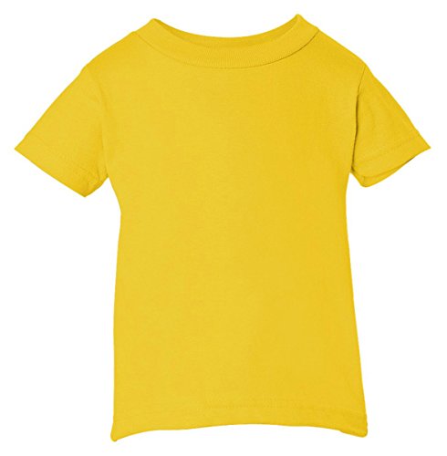 RABBIT SKINS 5.5 oz. Short-Sleeve Jersey T-Shirt (3401) Yellow, 18 Months