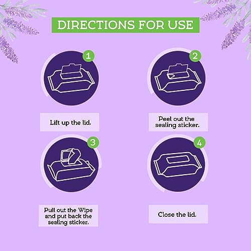 PUPPEE Wipe ME Anti-Bacterial Wet Wipes for Dogs & Cats | Cleansing, Deodorising & Grooming Wipes | Lavender Essential, Vitamin E & Olive Oil | Natural Extracts & Actives (Pack of 3) (Image - 6)