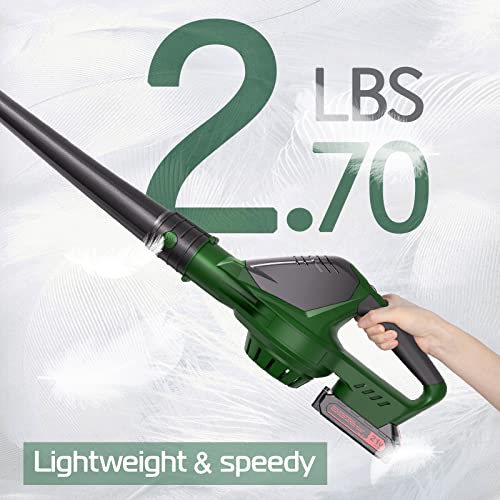 21V Leaf Blower Cordless With Battery And Charger, 5 Speeds Adjustable Cordless Battery Operated Blower For Lawn Care, Small Electric Cordless Leaf Blower With 2 Batteries Cordless Blower #TOP5